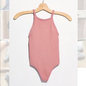 Coral Free People All Day Bodysuit